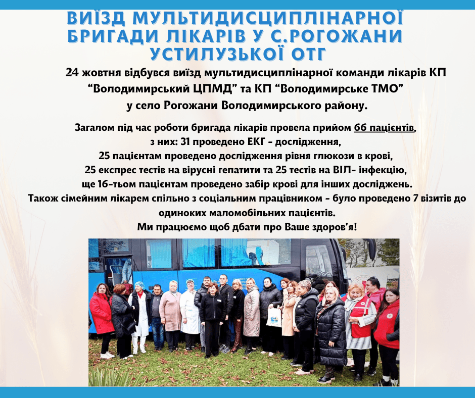 Виїзд мультидисциплінарної бригади лікарів у с. Рогожани Устилузької ОТГ